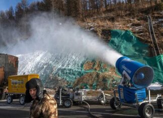 All of the snow in Beijing is man-made, a resource-intensive and potentially disastrous trend as the earth warms China claims to be hosting the most environmentally friendly Olympics ever.